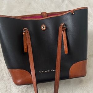 Dooney & Bourke Black and Tan Tote Bag